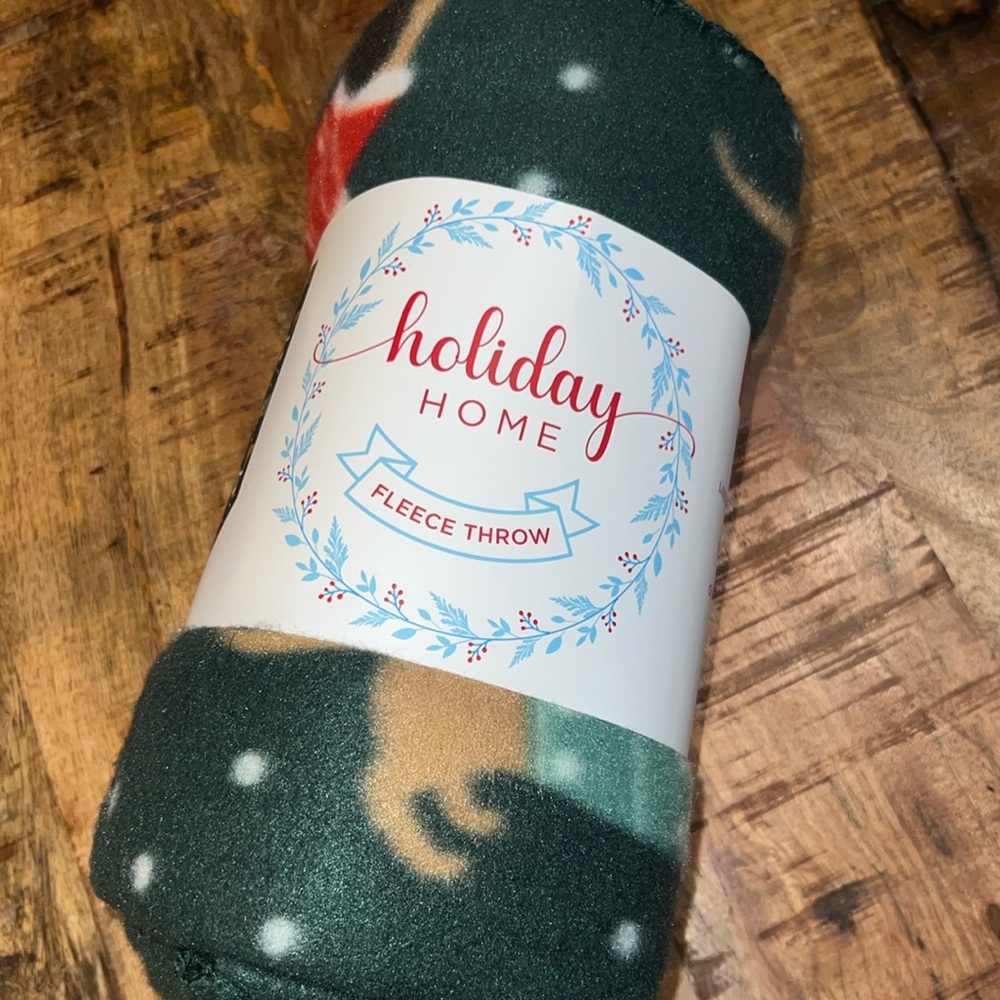 NWT Holiday Home Fleece Throw Weiner Dogs